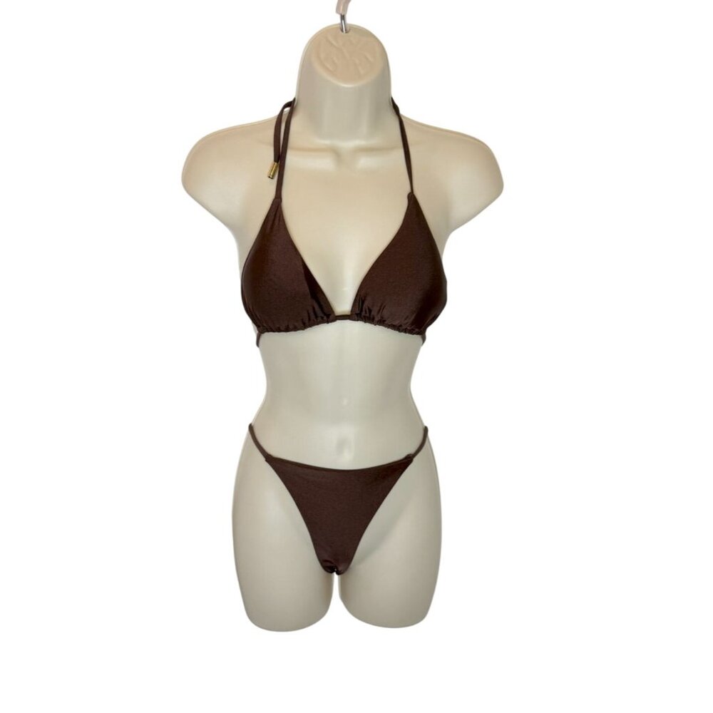 ESCO Swim Brown Joie Thong Bikini NWT - Size M/L - Picture 7 of 7